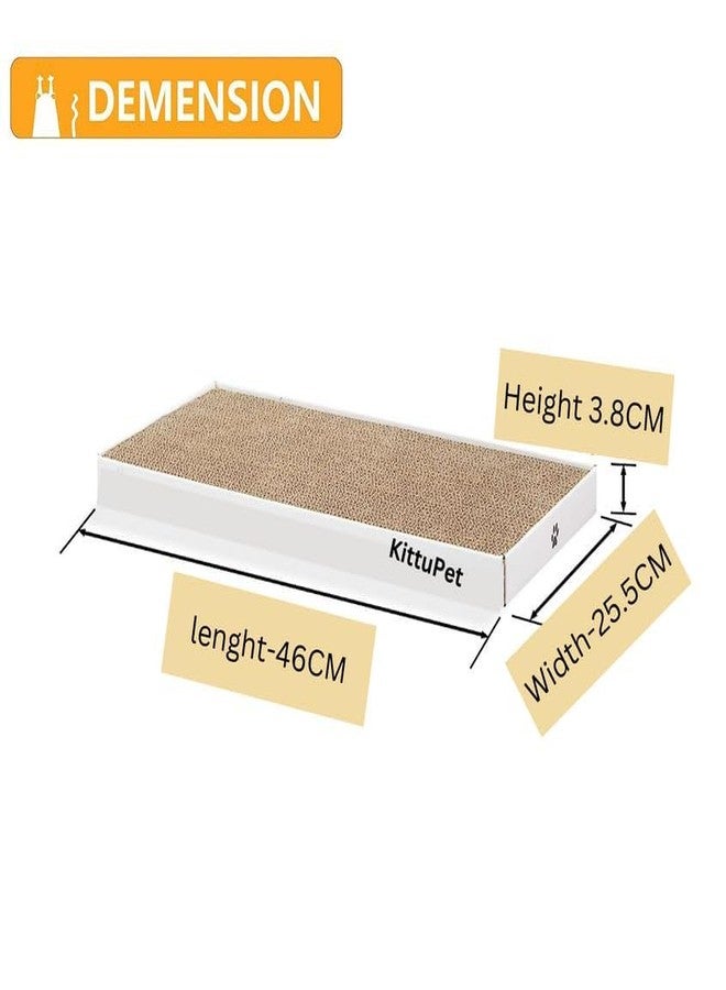 KittuPet Cat Scratcher + Scratch Pad for Cat Cardboard Mat with Premium Scratch Textures Interactive Design Durable Cat Scratching Pad Reversible - Image 2